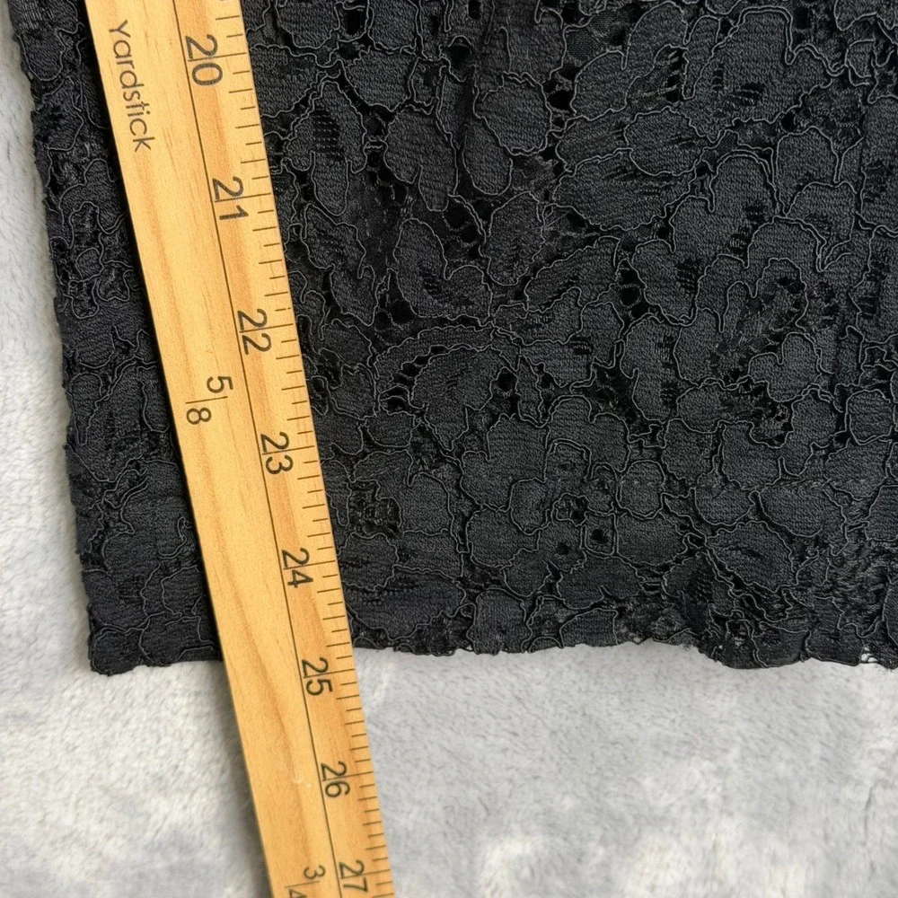 J. Crew Tapered Paper‎ Bag Pant In Lace Womens 8 P Black High Rise Straight Leg